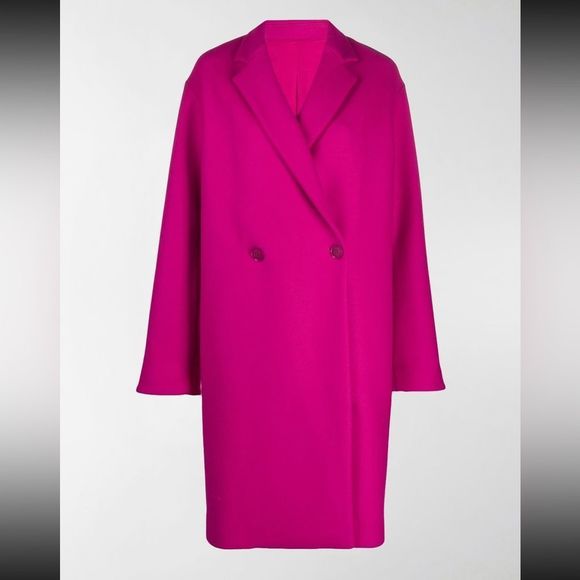 STELLA McCARTNEY Double Breasted Mid-Length Coat. Fuchsia. Size 42 IT - Picture 8 of 10